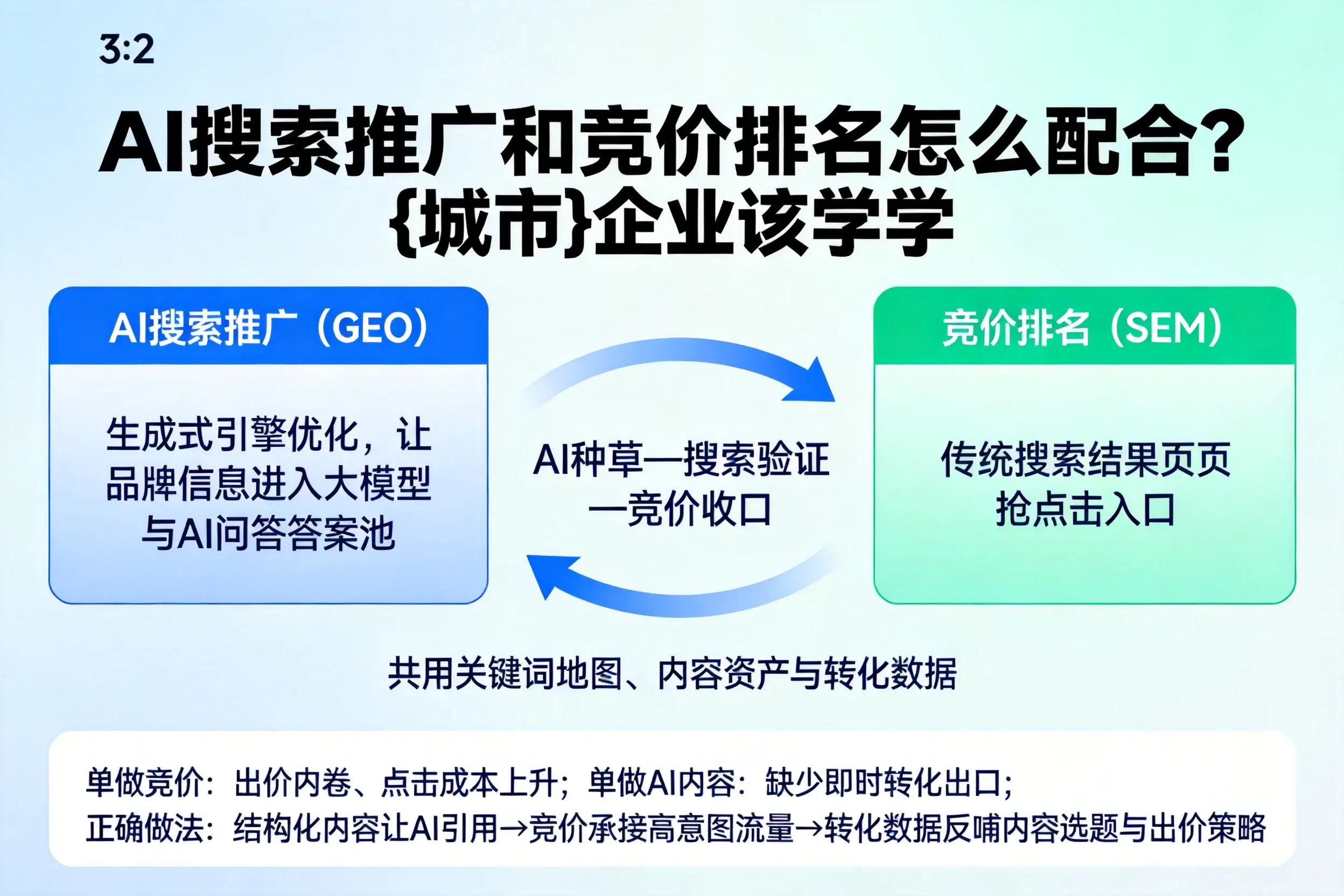 AI搜索推广和竞价排名怎么配合?西安企业该学学