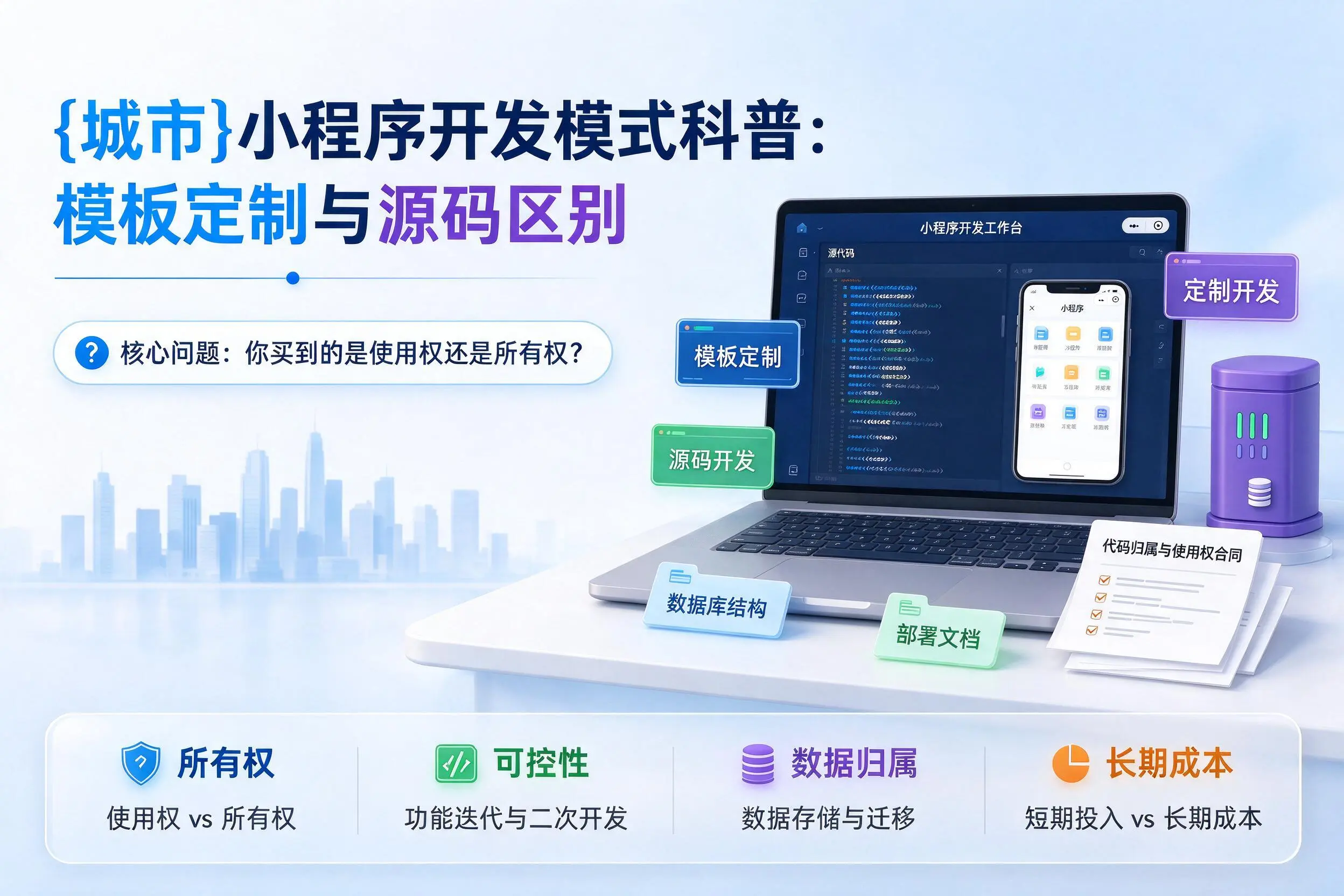 西安小程序开发模式科普:模板定制与源码区别