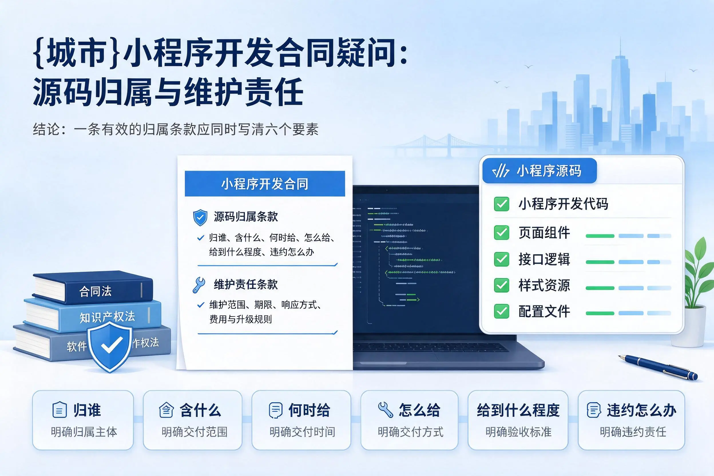 西安小程序开发合同疑问:源码归属与维护责任