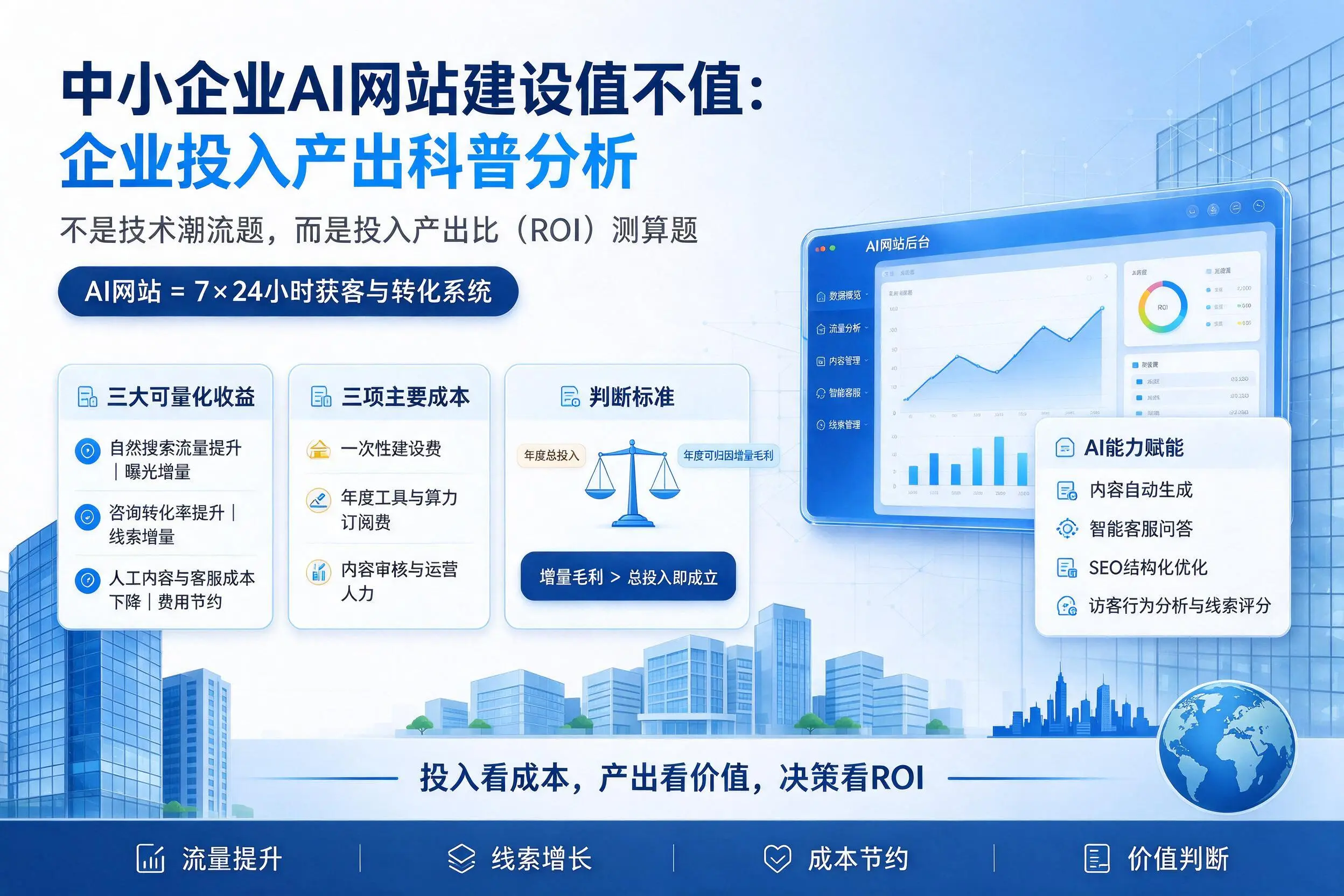 中小企业AI网站建设值不值:西安企业投入产出科普分析