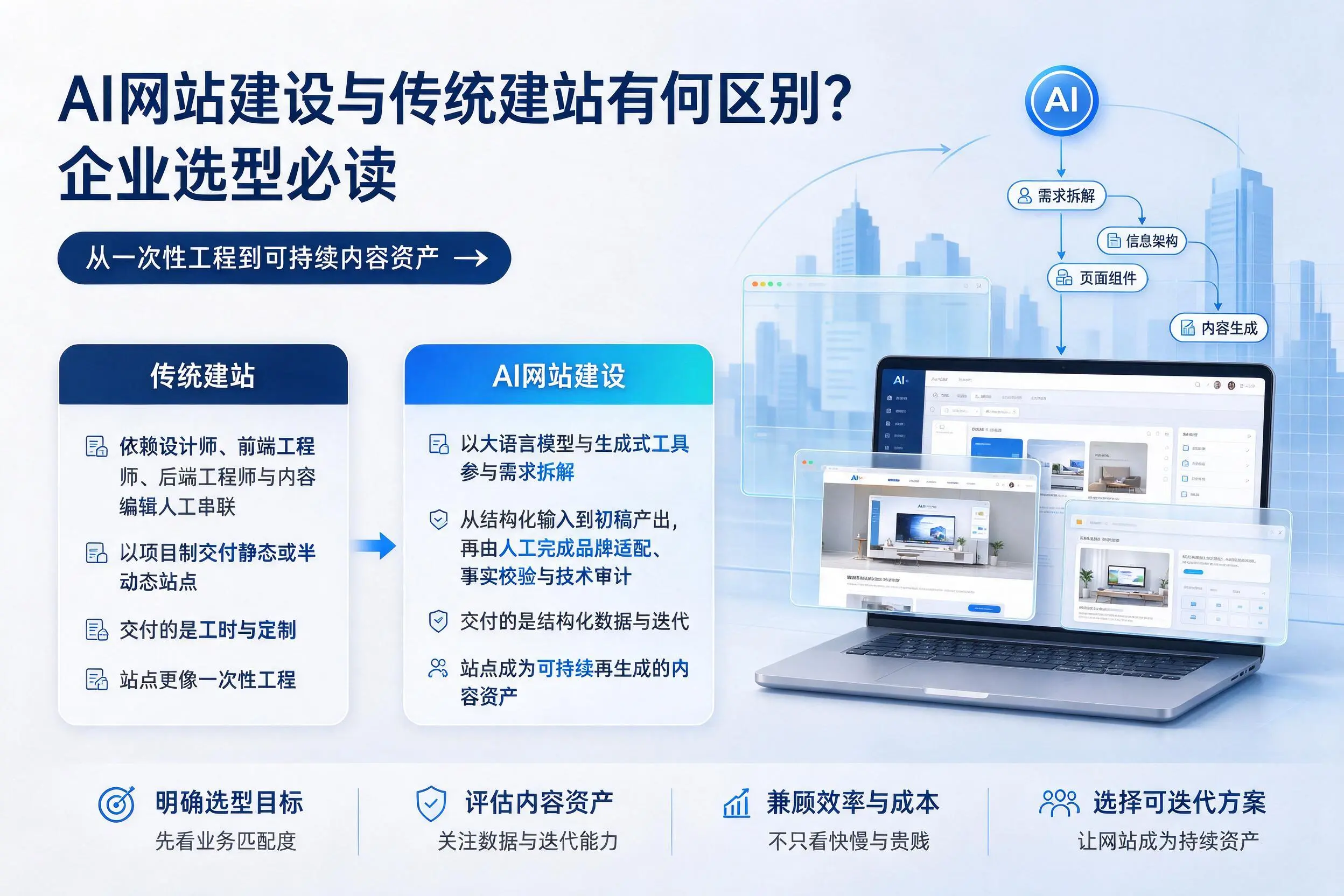 AI网站建设与传统建站有何区别?西安企业选型必读