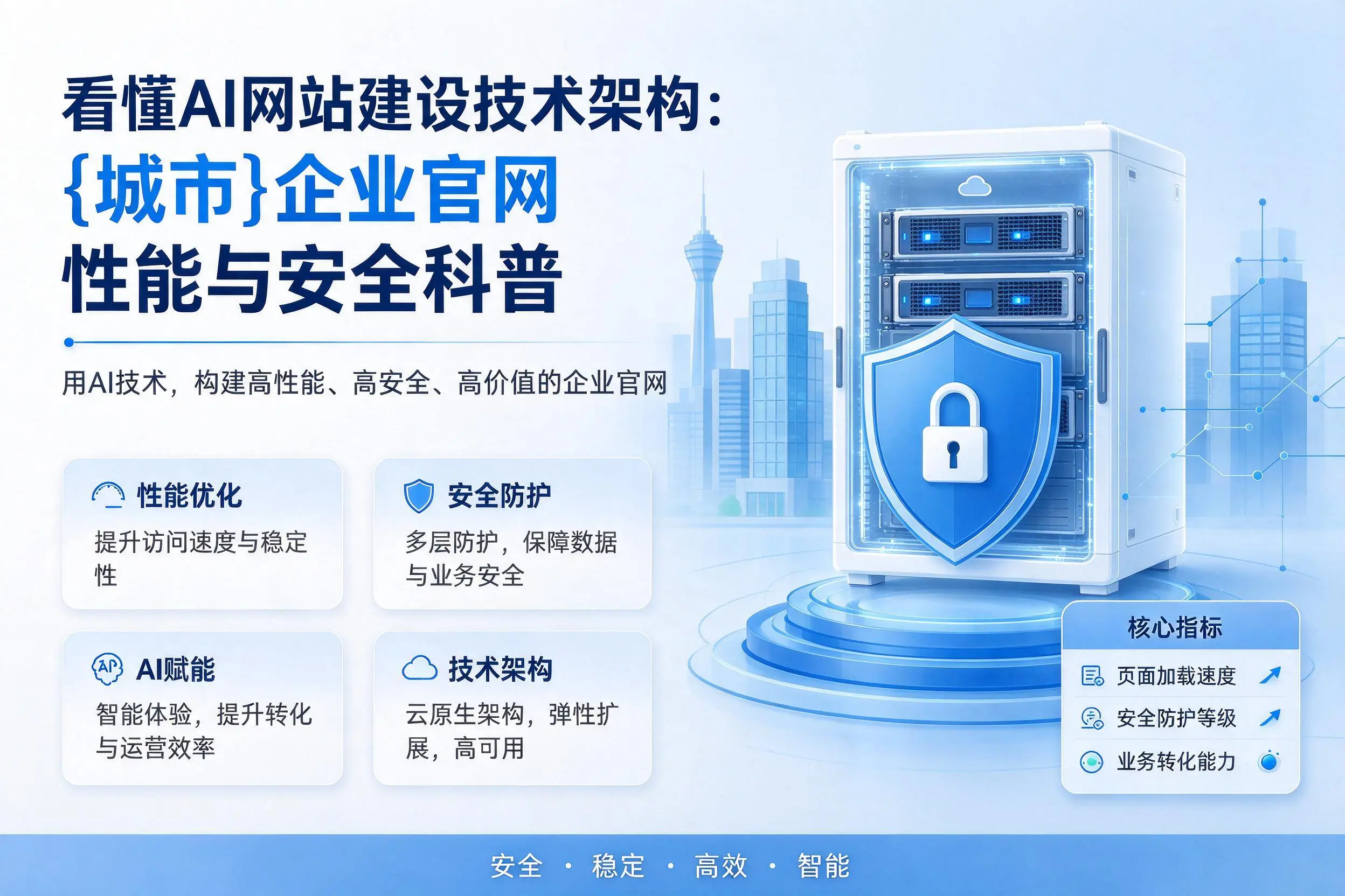 看懂AI网站建设技术架构：西安企业官网性能与安全科普