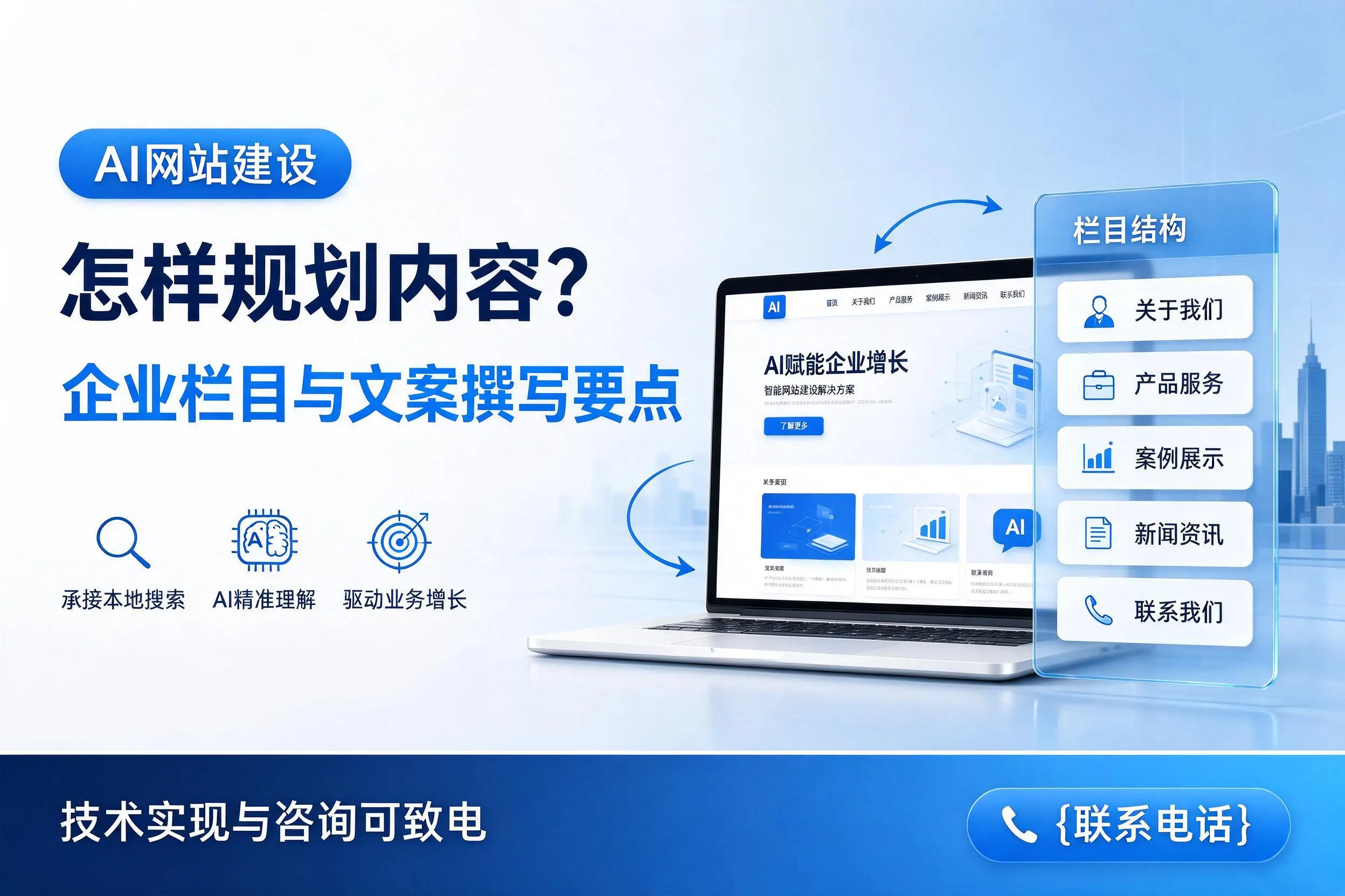 AI网站建设怎样规划内容？西安企业栏目与文案撰写要点
