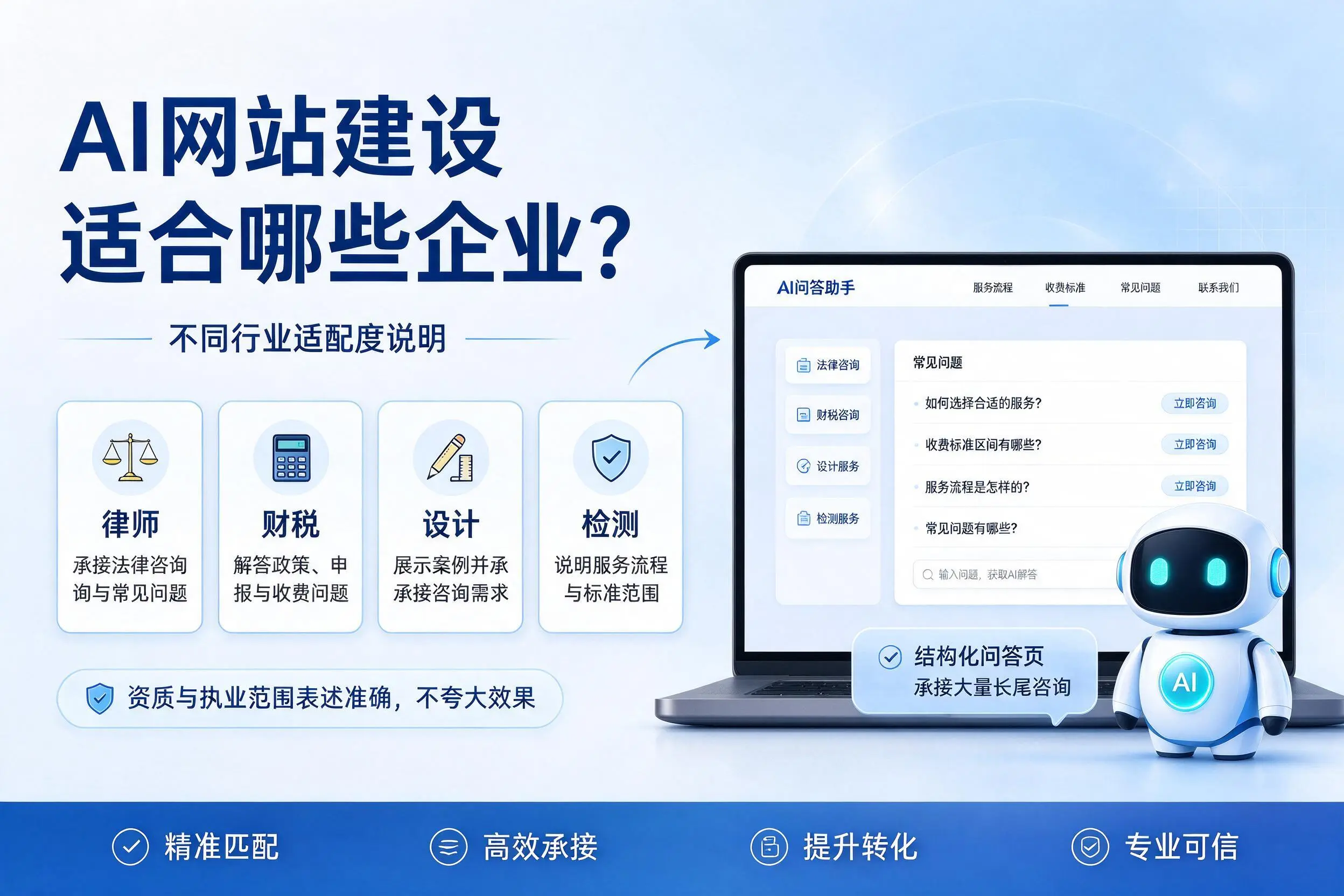 AI网站建设适合哪些企业?西安不同行业适配度说明