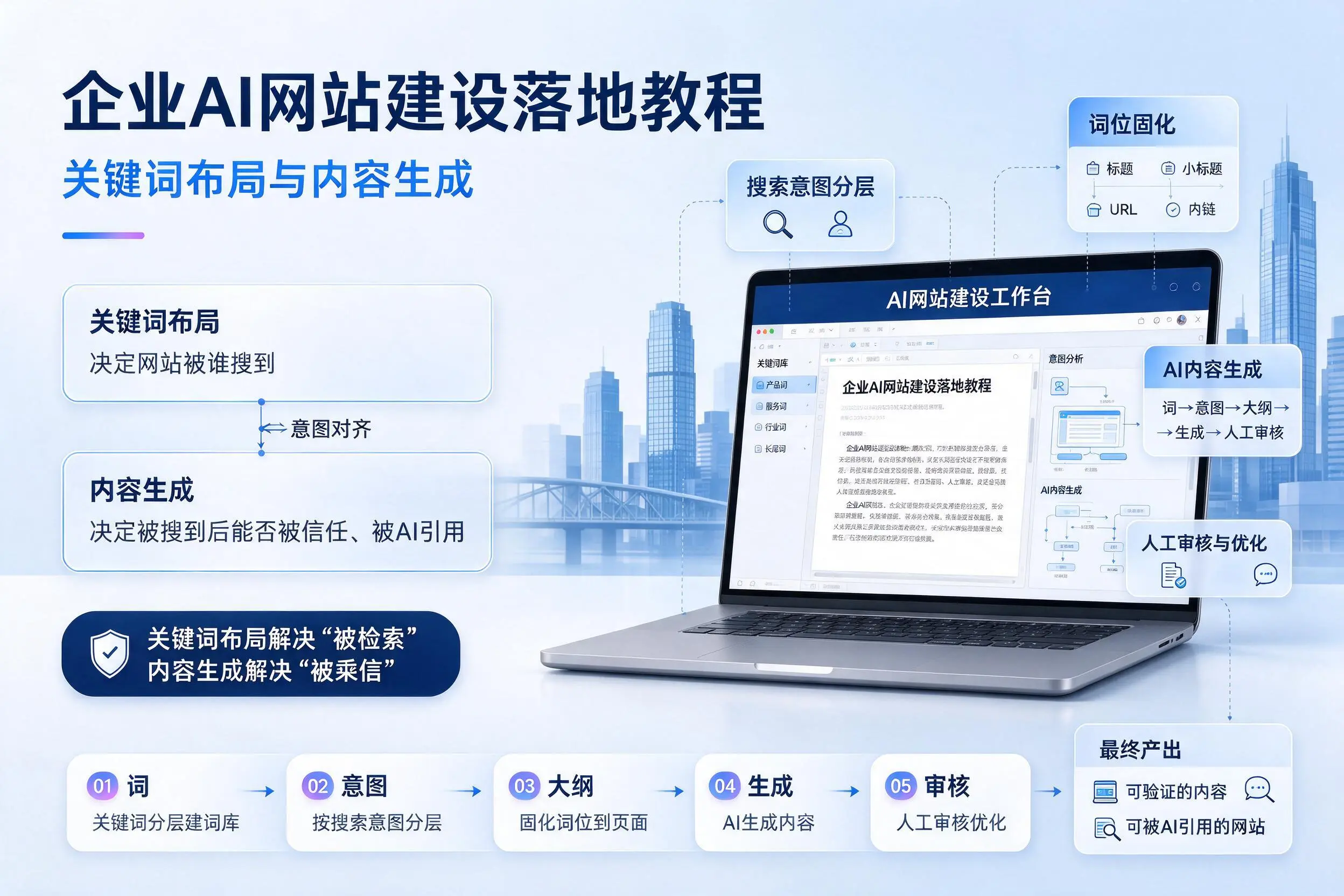 西安企业AI网站建设落地教程:关键词布局与内容生成