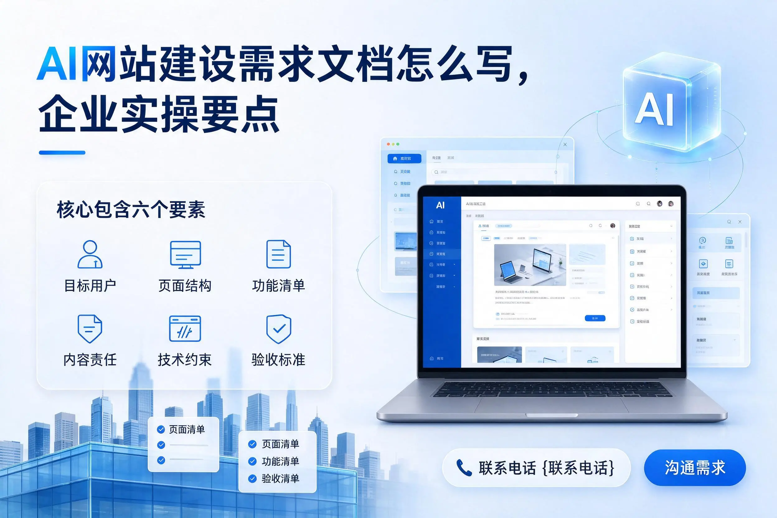 AI网站建设需求文档怎么写,西安企业实操要点