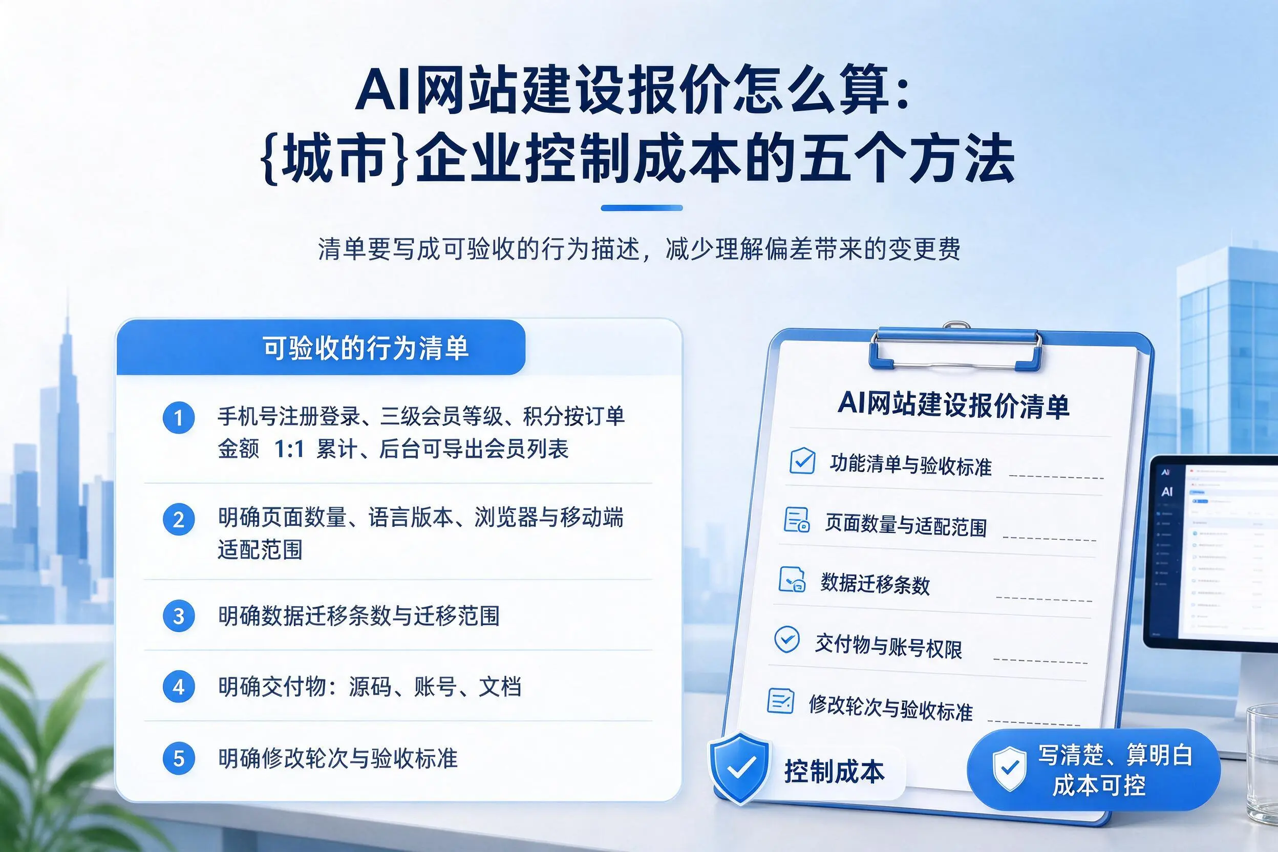 AI网站建设报价怎么算:西安企业控制成本的五个方法